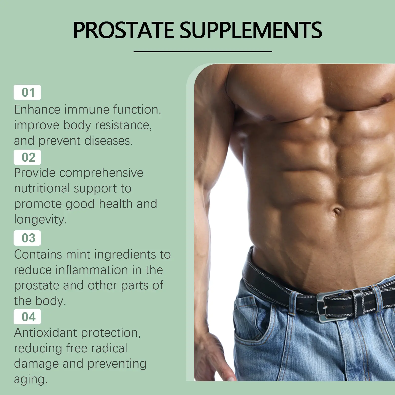 Prostate Health Supplement with Mint Leaf Extract - Googeer 11 googeer prostate supplement body GOB11 A002 60 BK1 2660