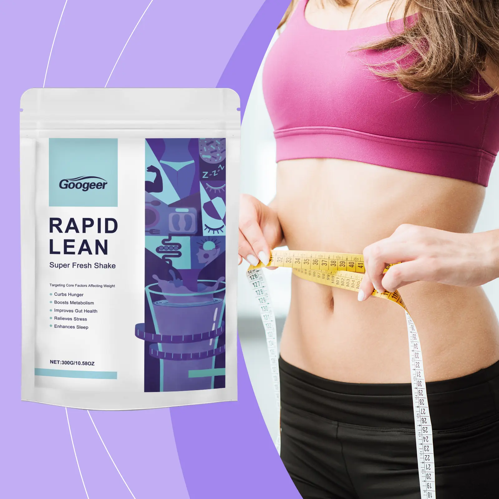 Protein Fiber Slimming Shake for Weight Management by Protein 14 googeer protein fiber slimming shake GO I03 0025 01 466