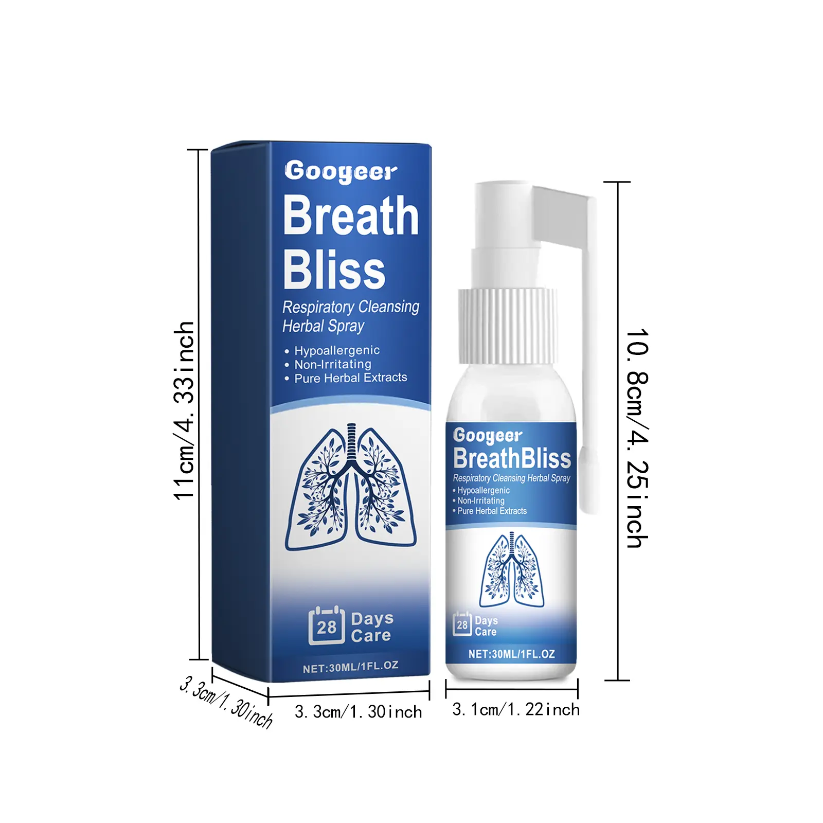 Herbal Throat Spray for Dry, Itchy Throat Relief - Googeer 7 googeer respiratory cleansing herbal spray GOB04 A001 30 BU1 1263