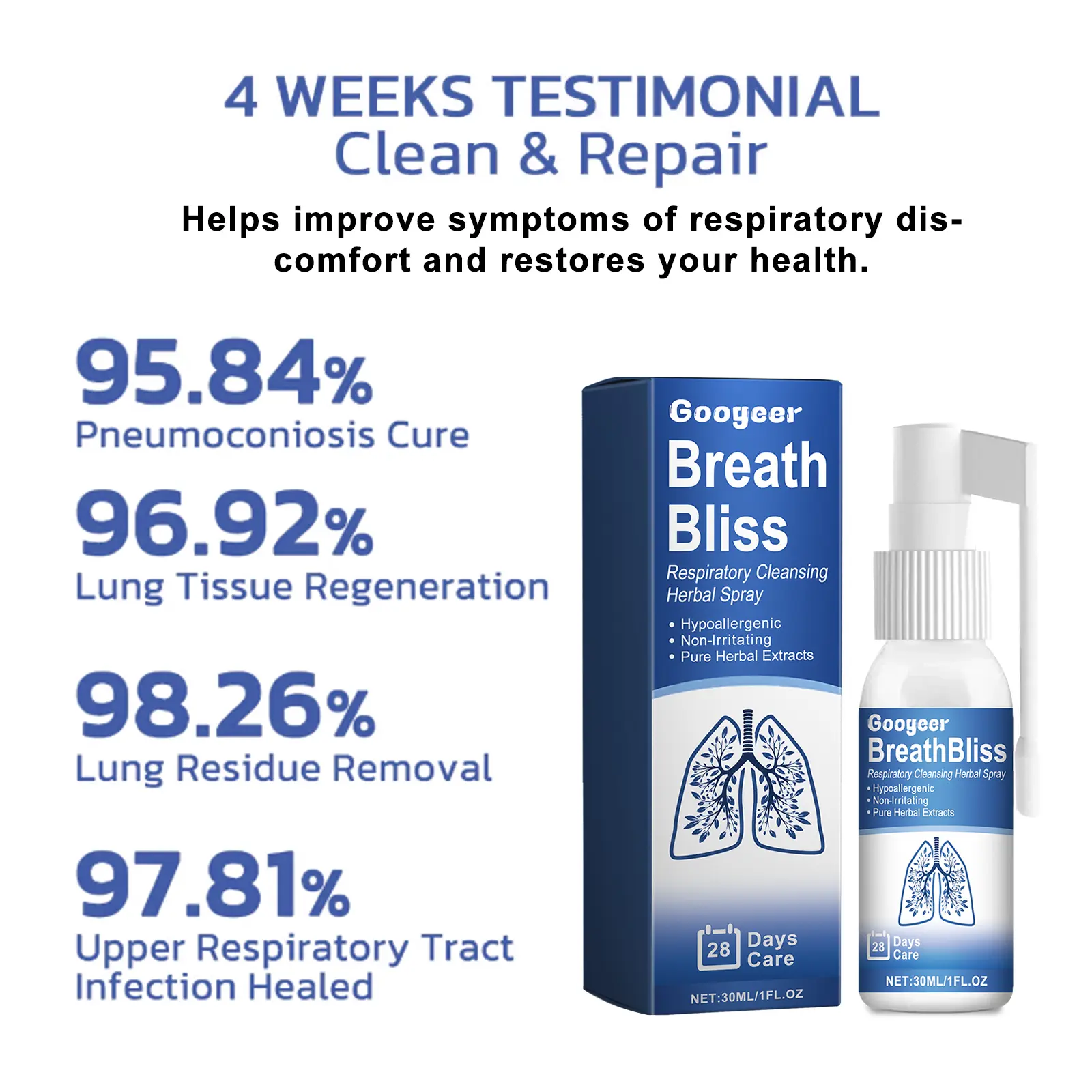 Herbal Throat Spray for Dry, Itchy Throat Relief - Googeer 11 googeer respiratory cleansing herbal spray GOB04 A001 30 BU1 1267