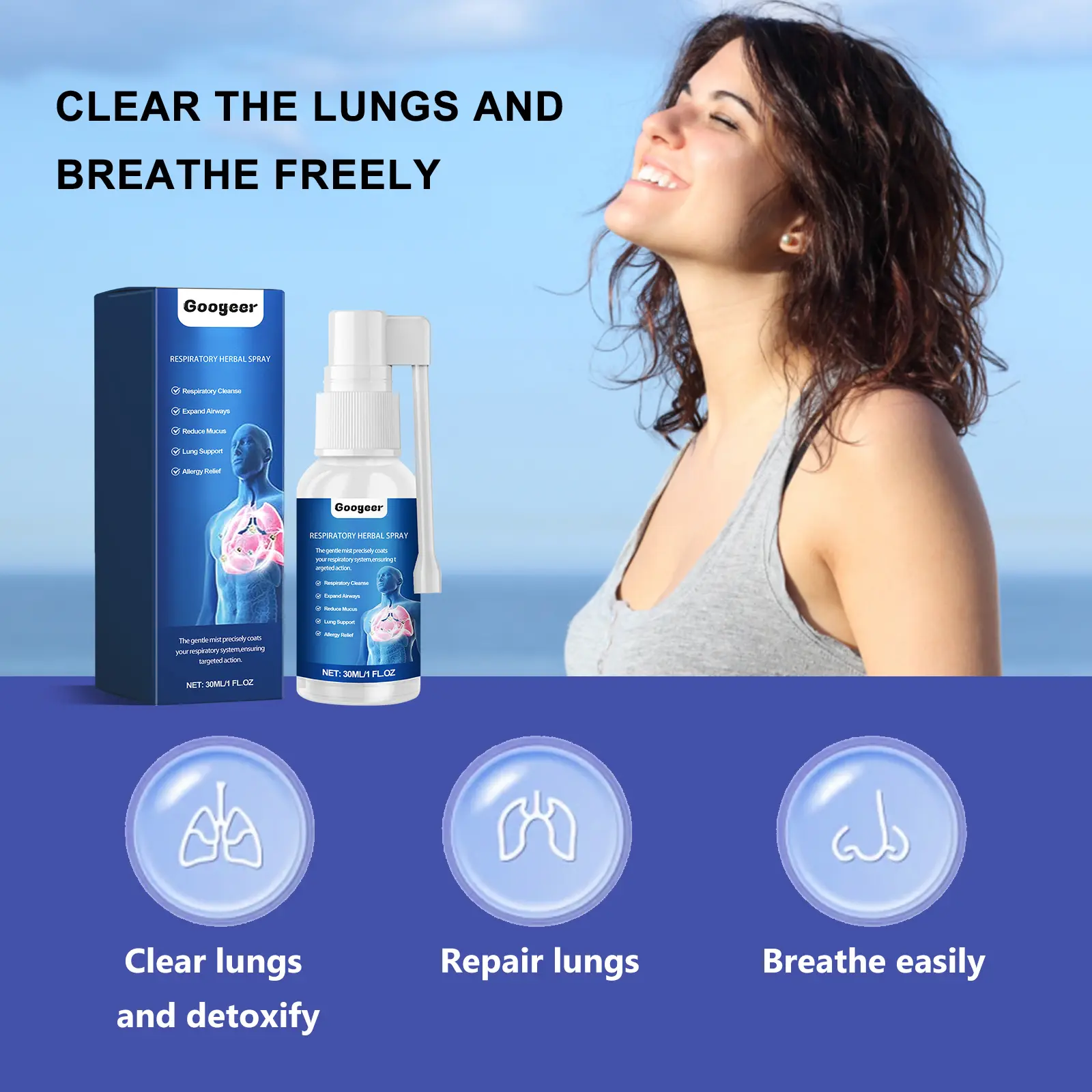 Googeer Respiratory Herbal Spray for Itchy Throat & Dry Cough Relief 14 googeer respiratory herbal spray throat GOB07 A007 30 BU1 1359