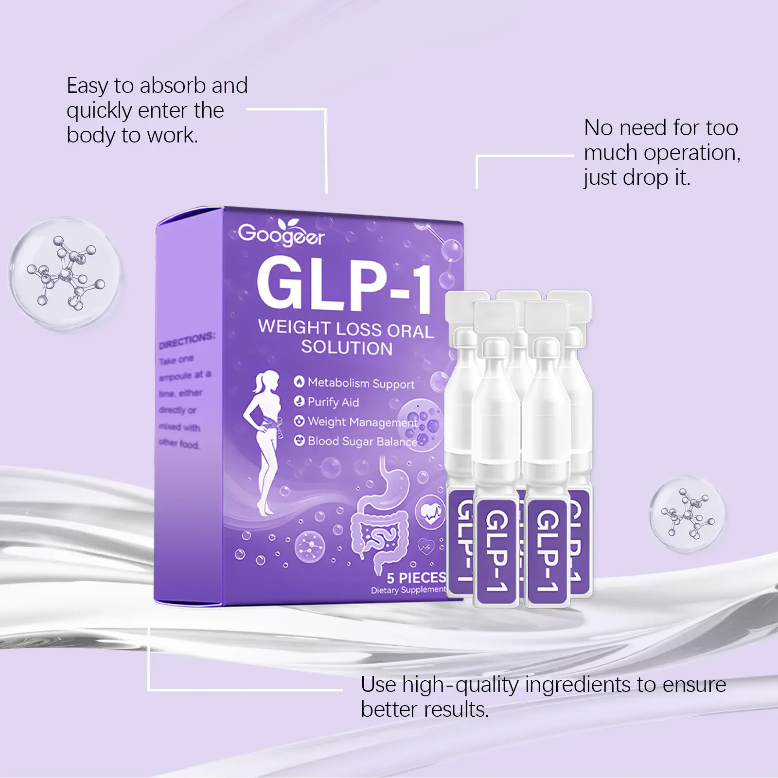 Slimming Care Capsules - Body Treatment with Green Tea & ACV 13 googeer slimming care drops GO I03 0039 01 5721