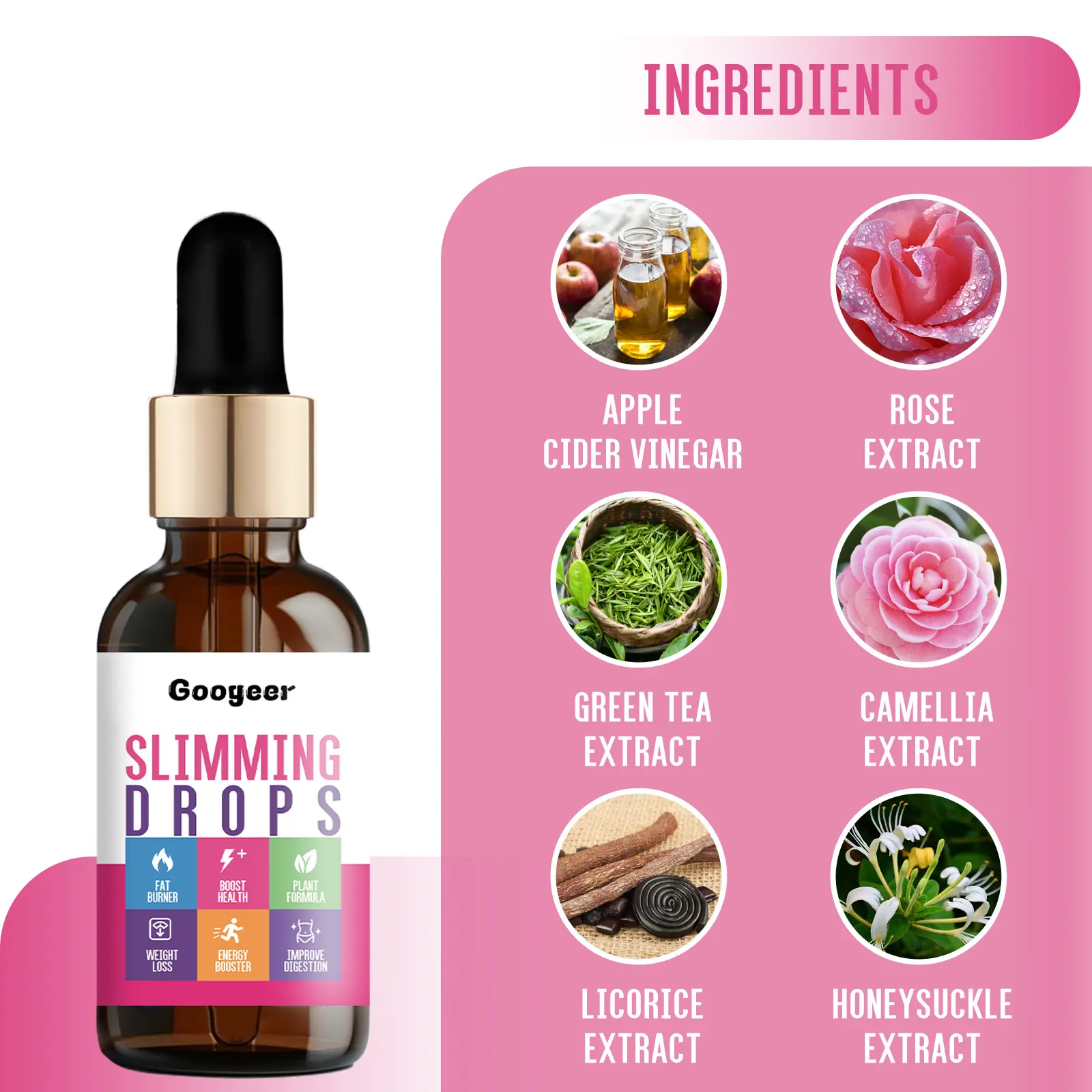 Apple Cider Vinegar Slimming Drops for Daily Wellness - Googeer 9 googeer slimming drops shaping brain GOI02 A009 30 PK1 1756
