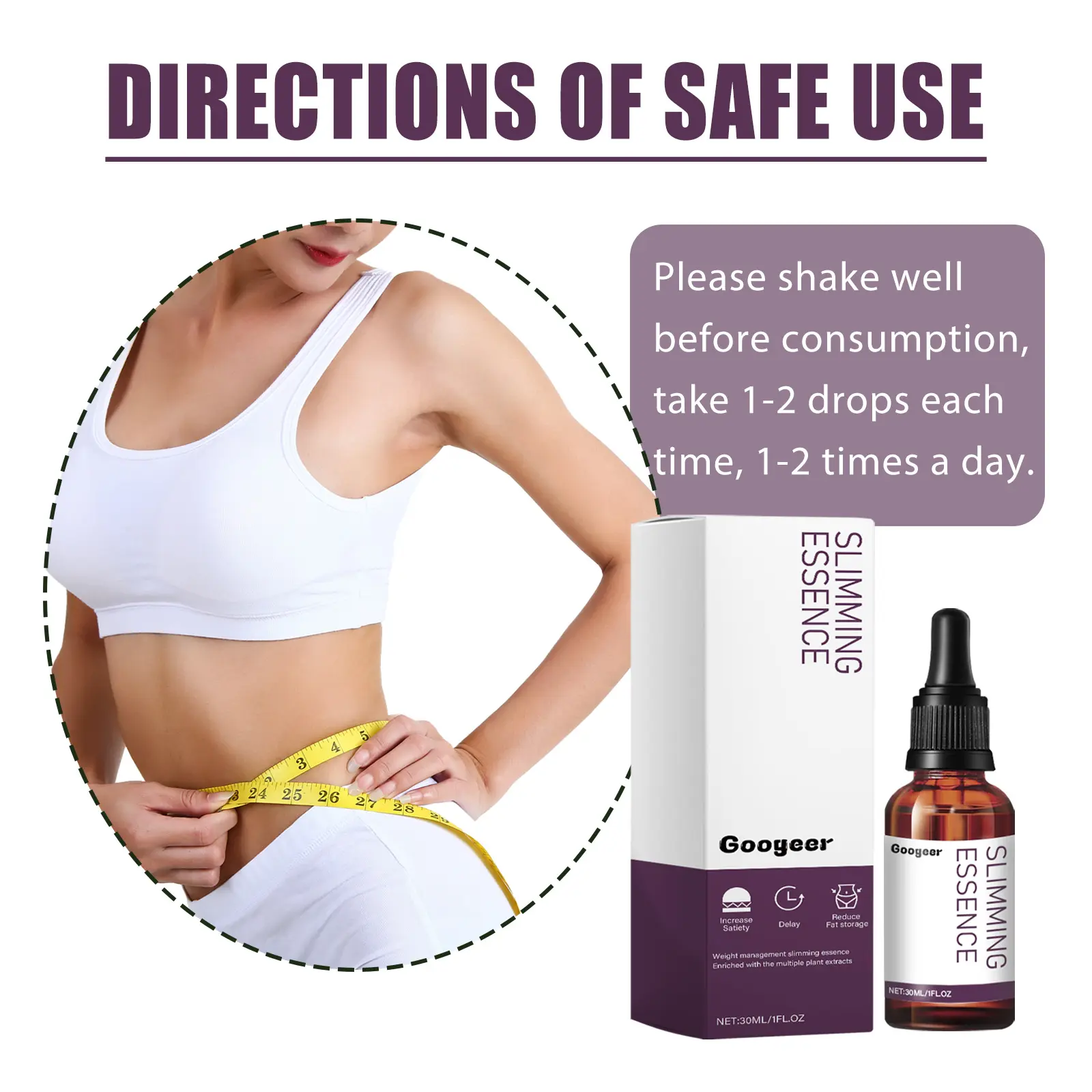 Slimming Essence Drops for Body Toning and Curves - Googeer 10 googeer slimming essence compact body GOI02 A036 30 WH1 2038