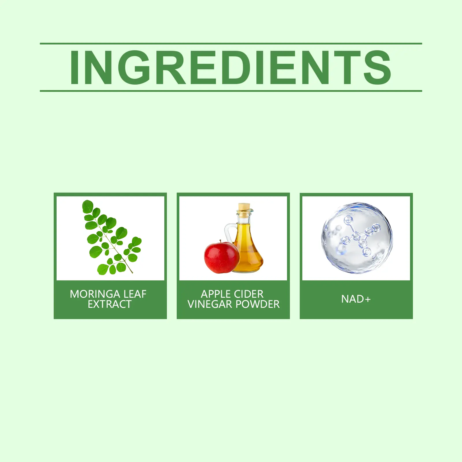 Apple Cider Vinegar & Moringa Leaf Popping Beads with NAD+ 9 googeer slimming healthy digestion GO I02 0230 01 5337