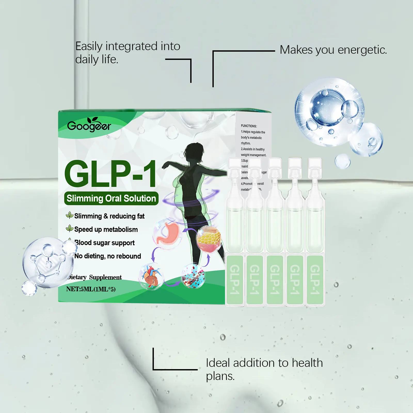 Mint Slimming Oral Liquid - Body Care & Wellness Formula 14 googeer slimming oral solution GO I03 0034 01 5394