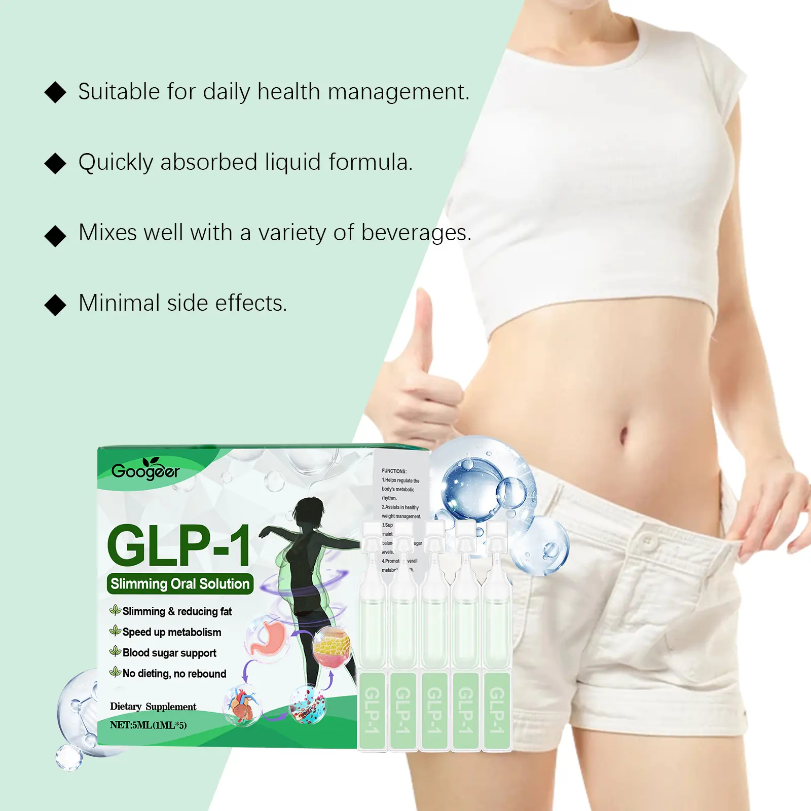 Mint Slimming Oral Liquid - Body Care & Wellness Formula 16 googeer slimming oral solution GO I03 0034 01 5402