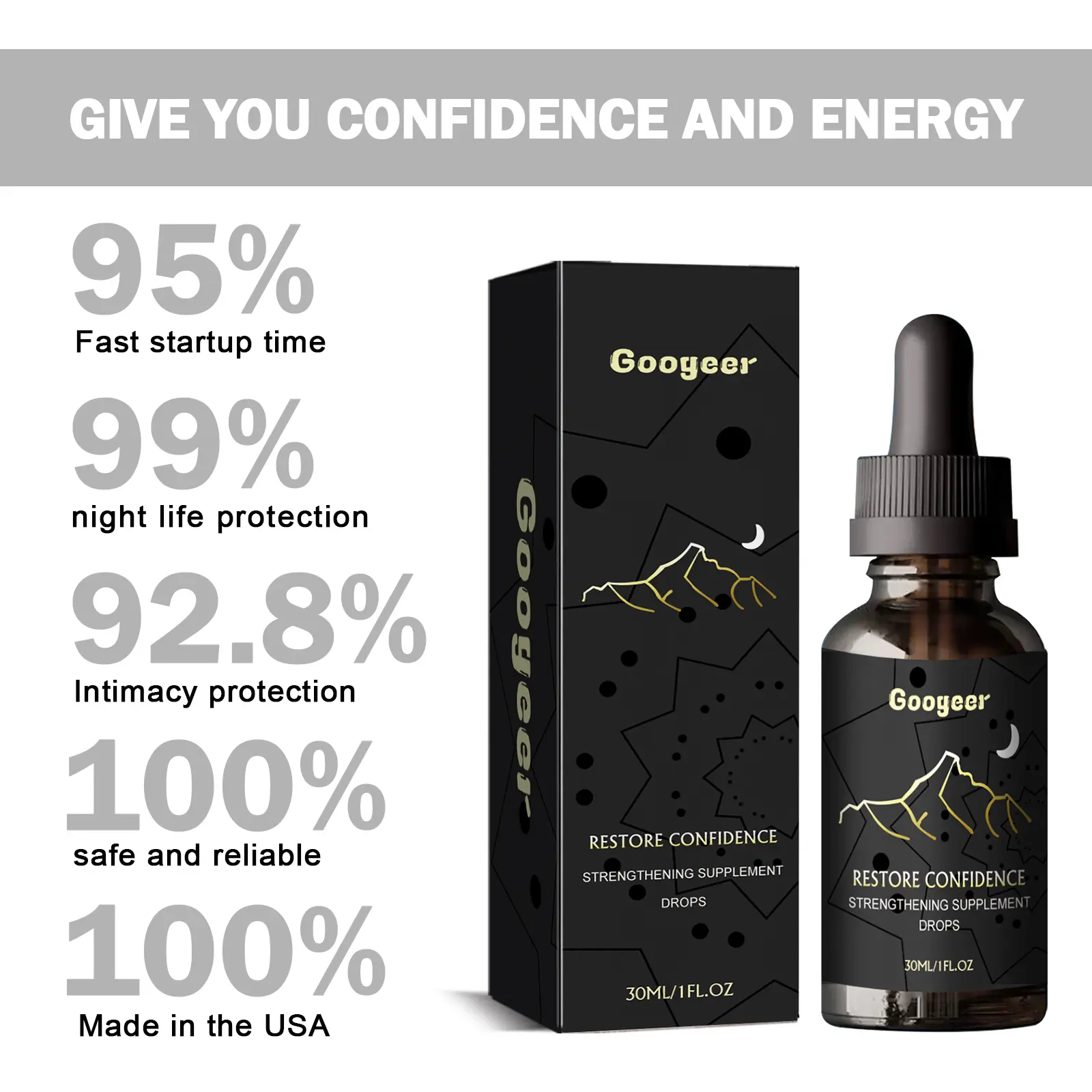 Strengthening Supplement Drops for Vitality and Fatigue Relief | Googeer 14 googeer strengthening supplement drops male GOH02 A047 30 BK1 1553