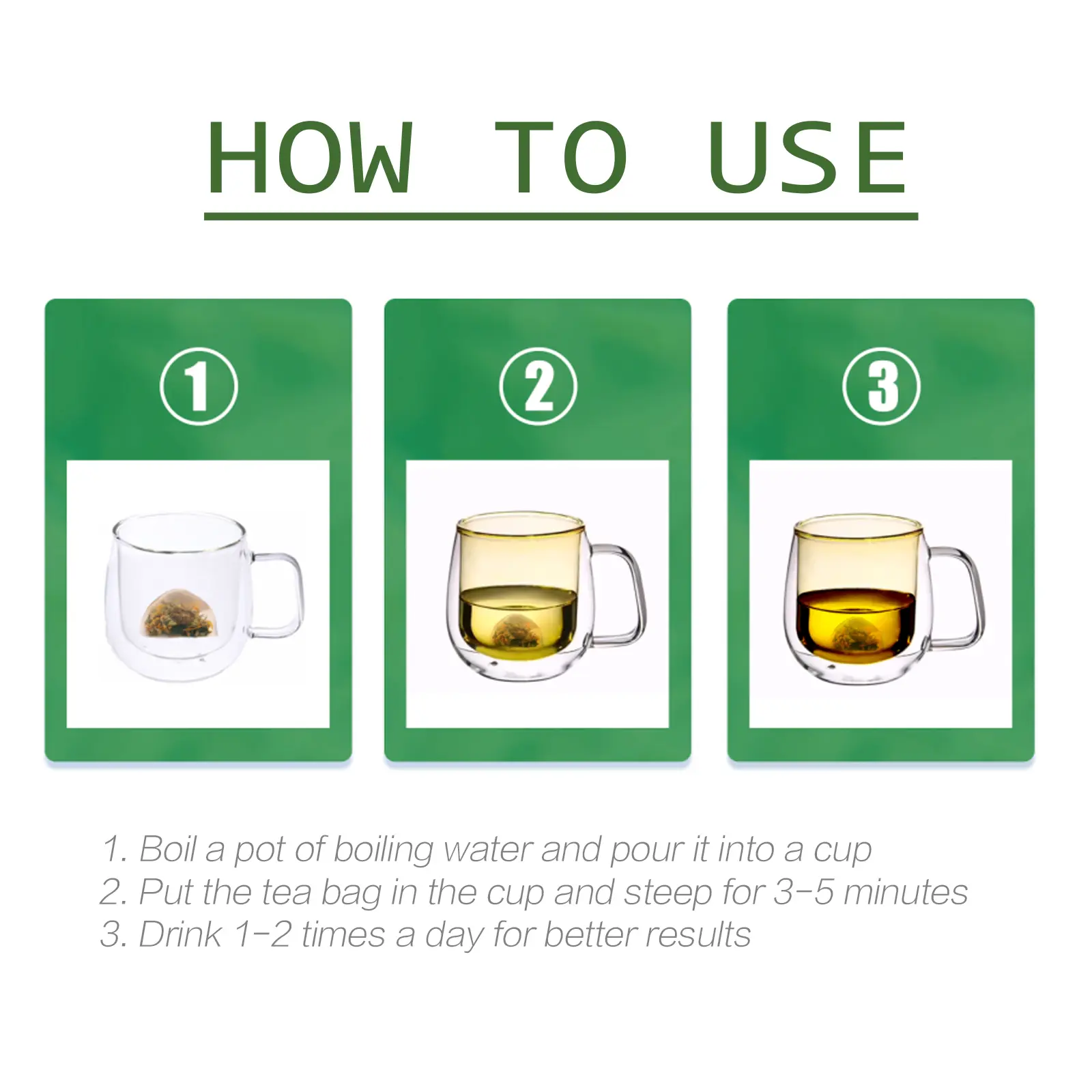 Sugardown Herbal Tea Bags with Green Tea & Dandelion - Googeer 10 googeer sugardown tea sugar soothing GOH01 A001 6 GN1 2431