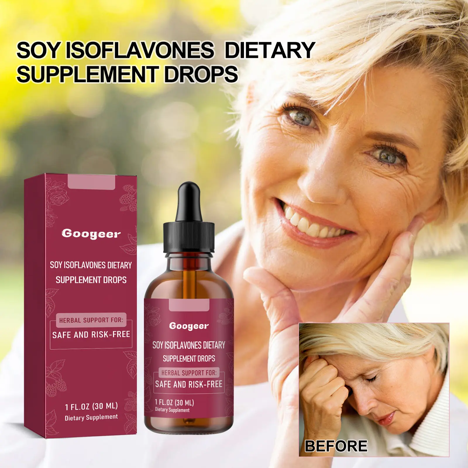 Women's Wellness Supplement Drops with Lavender & Raspberry - Googeer 8 googeer supplement drops women discomfort GOH02 A046 30 RD1 1532