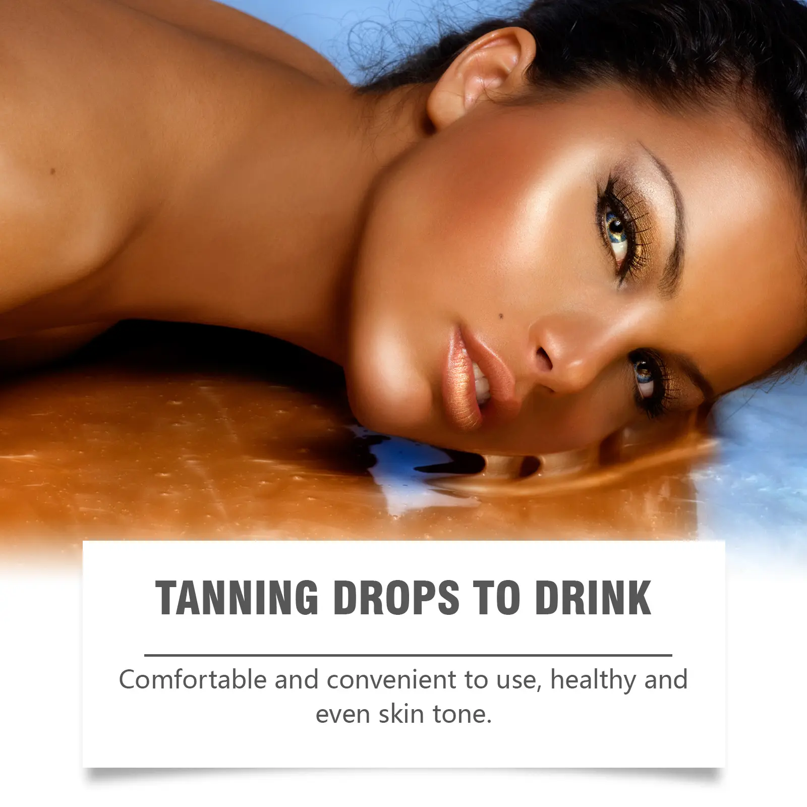 Skin Tone Drops Oral Supplement for Uneven Tone 12 googeer tan free tanning drops ingestion GO A06 0006 01 5158
