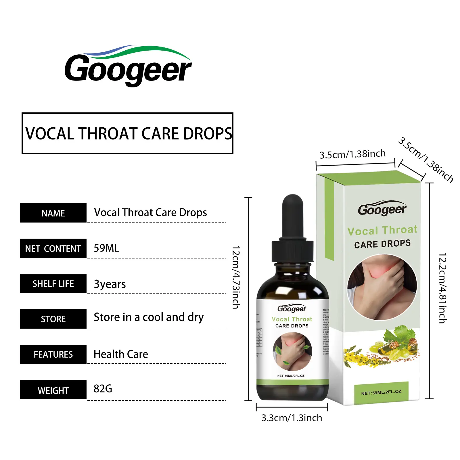 Soothing Throat Drops with Vitamin B1 & Mint for Daily Comfort - Googeer 7 googeer throat care drops GO B07 0081 01 1191