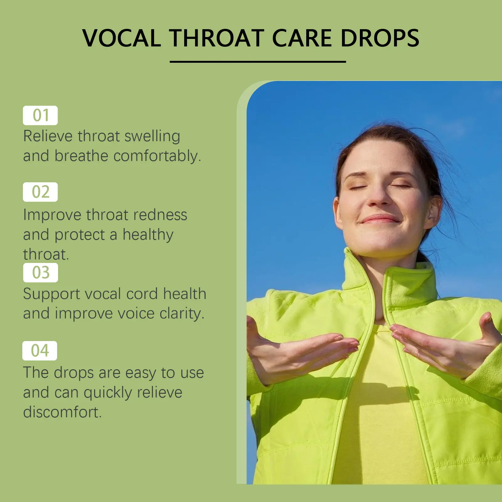 Soothing Throat Drops with Vitamin B1 & Mint for Daily Comfort - Googeer 12 googeer throat care drops GO B07 0081 01 1194