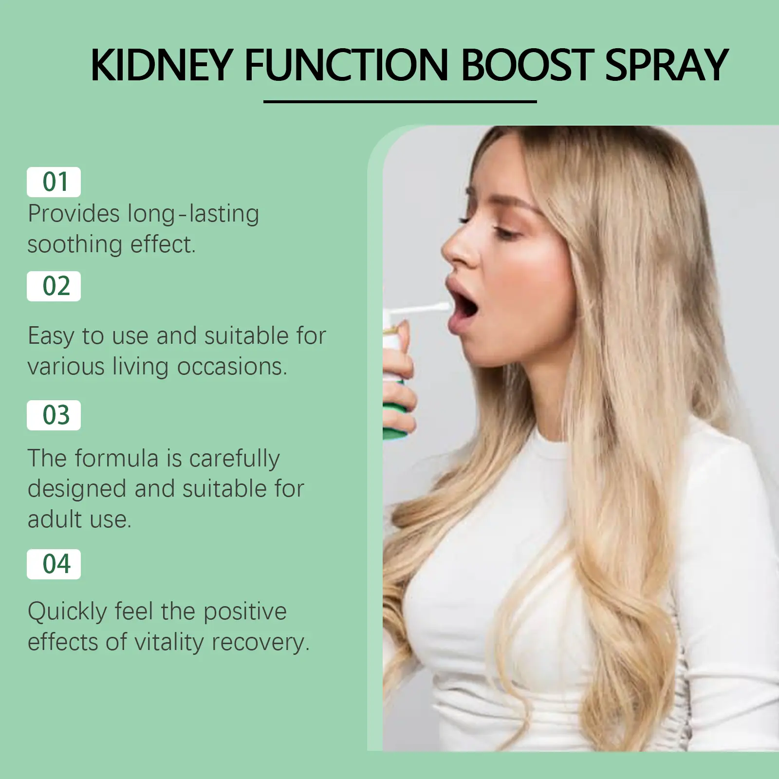 Kidney Support Herbal Oral Spray Natural Wellness Googeer 11 googeer tonifying kidney herbal spray GOI02 A043 30 WH1 2095