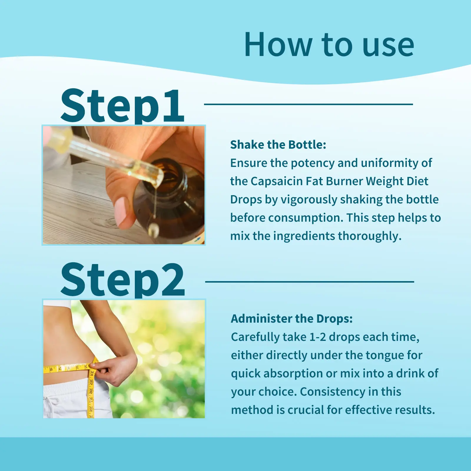 Body Shaping Drops for Waist and Legs Firming - Googer 10 googeer toning drops energy waist legs GOI02 A008 30 MX1 1742