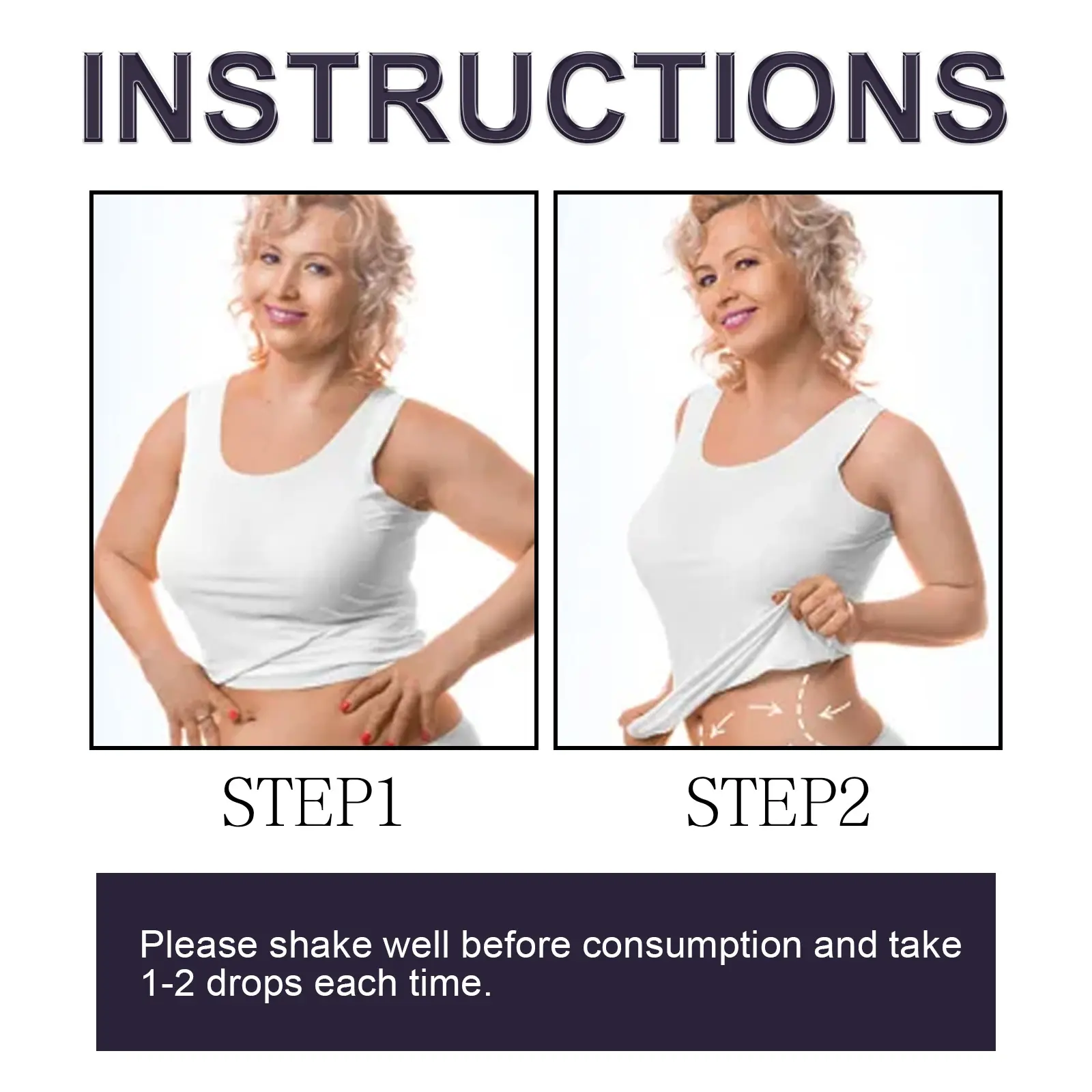 Body Toning and Firming Oral Drops for Metabolism Support - Googeer 10 googeer toning drops firming love handles GOI02 A007 30 MX1 1727