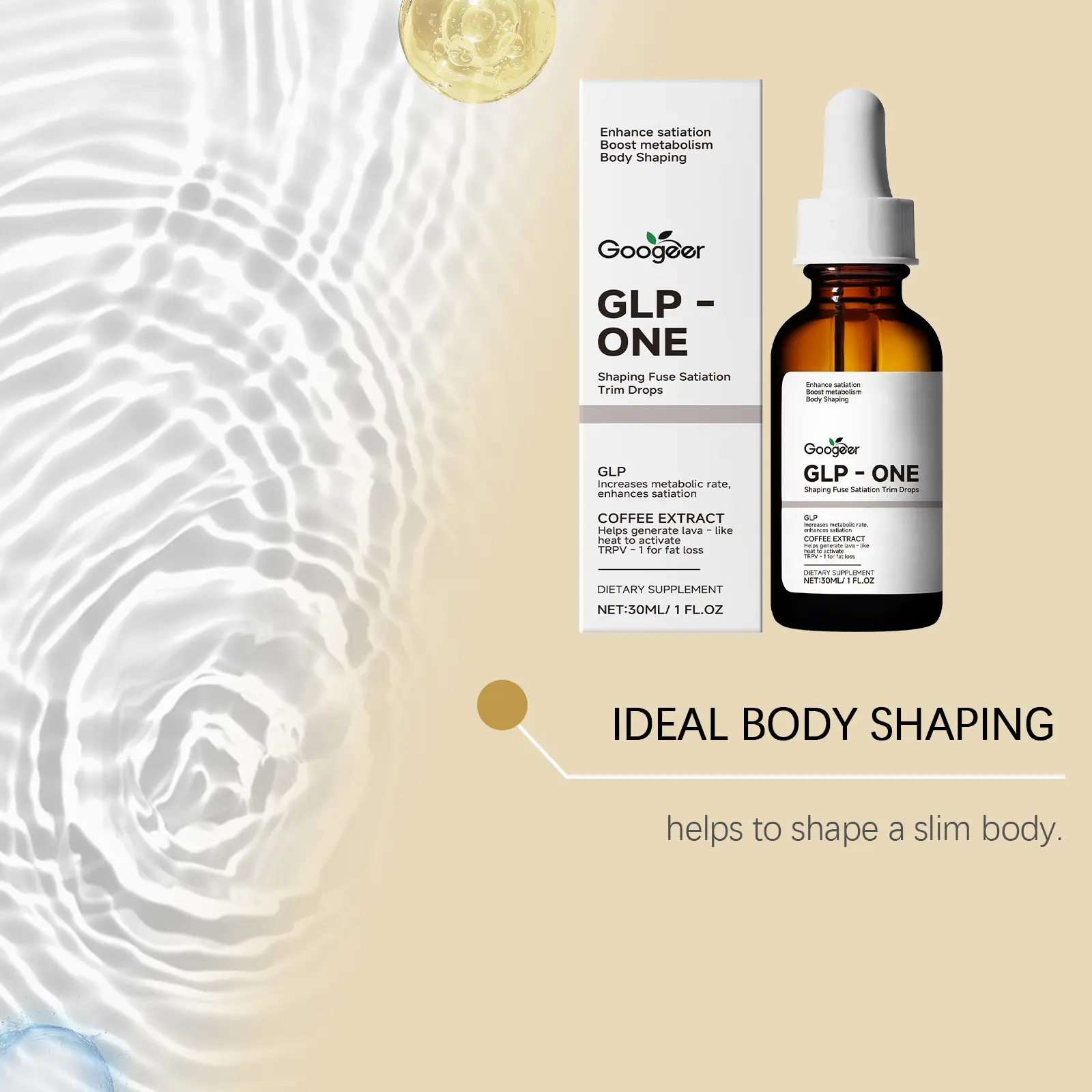 Trim Drops Body Treatment - Herbal Body Contouring Formula 12 googeer trim drops body treatment GO B08 0005 01 5167
