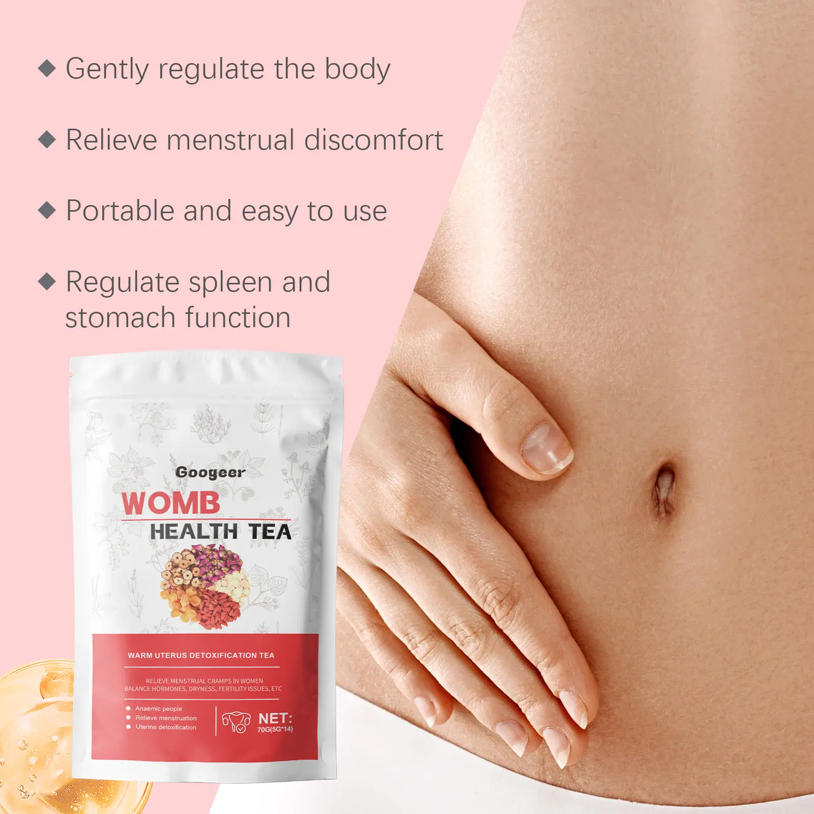 Warm Palace Detox Tea with Rose and Hawthorn 12 googeer warm house detox tea GO I01 0024 02 4502