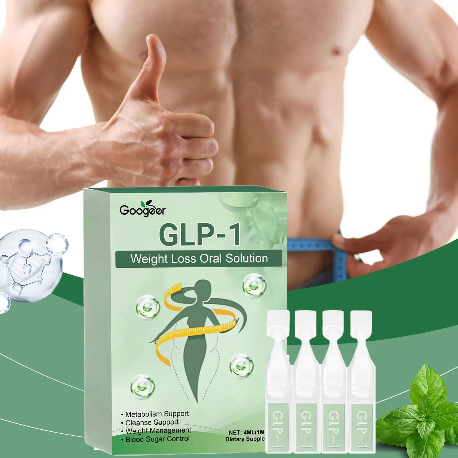 Weight Management Oral Solution - Metabolic Support Formula 8 googeer weight loss oral solution GO B08 0008 01 5459