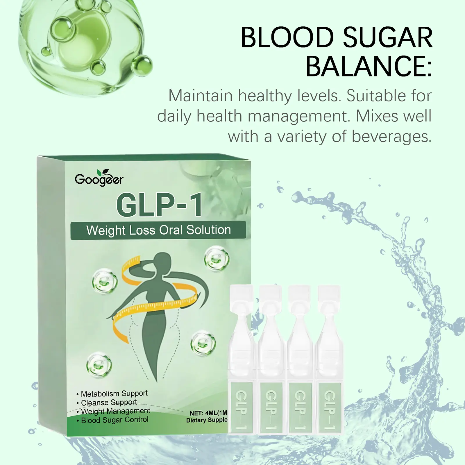 Weight Management Oral Solution - Metabolic Support Formula 13 googeer weight loss oral solution GO B08 0008 01 5460