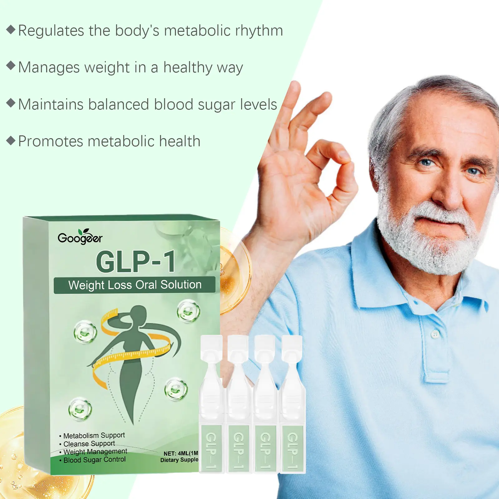 Weight Management Oral Solution - Metabolic Support Formula 11 googeer weight loss oral solution GO B08 0008 01 5465