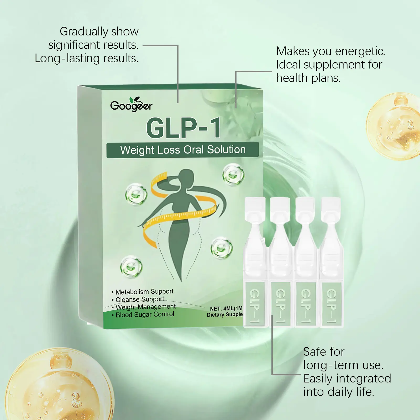 Weight Management Oral Solution - Metabolic Support Formula 12 googeer weight loss oral solution GO B08 0008 01 5466
