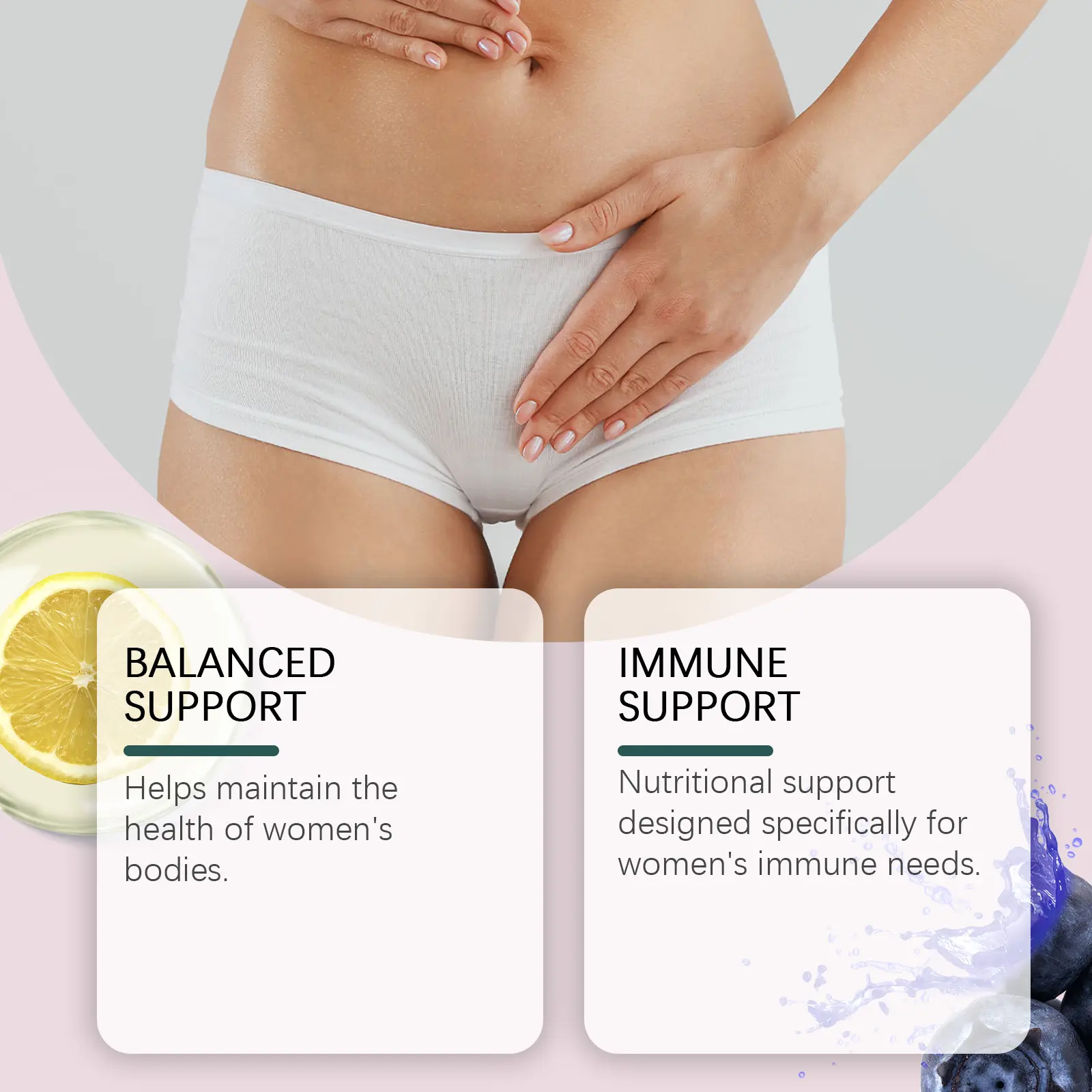 Women's pH Balance Gummy Supplement - Wellness Formula 12 googeer women ph balance gummy GO I02 0221 01 5064