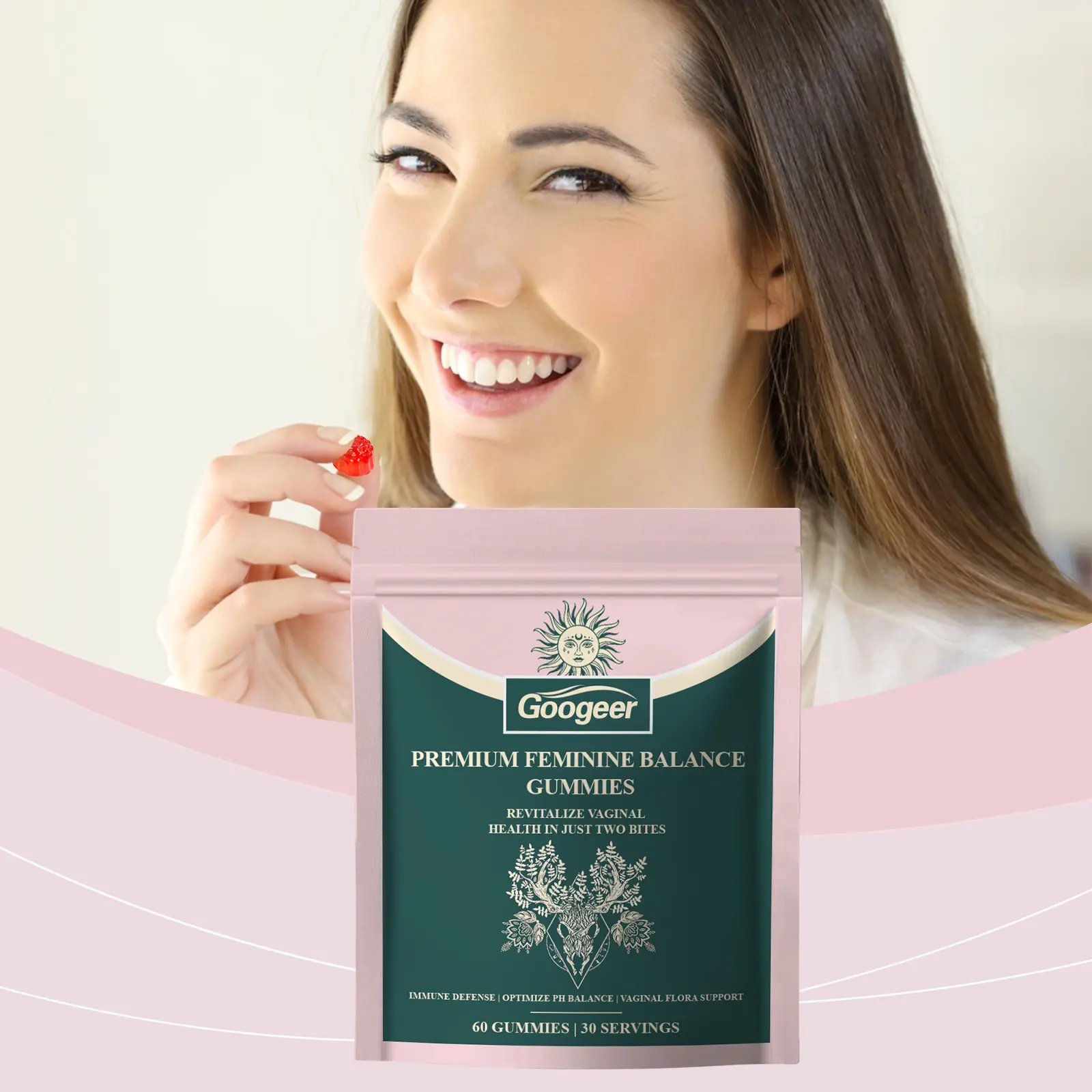 Women's pH Balance Gummy Supplement - Wellness Formula 8 googeer women ph balance gummy GO I02 0221 01 5069