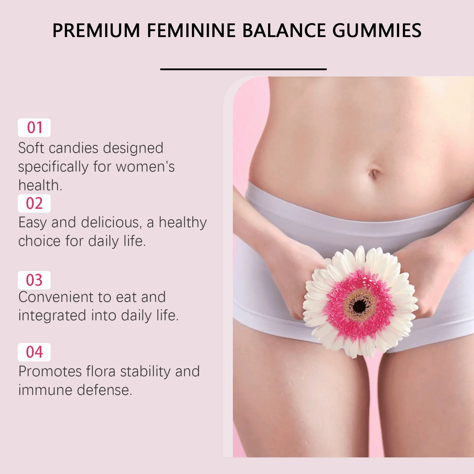 Women's pH Balance Gummy Supplement - Wellness Formula 11 googeer women ph balance gummy GO I02 0221 01 5070