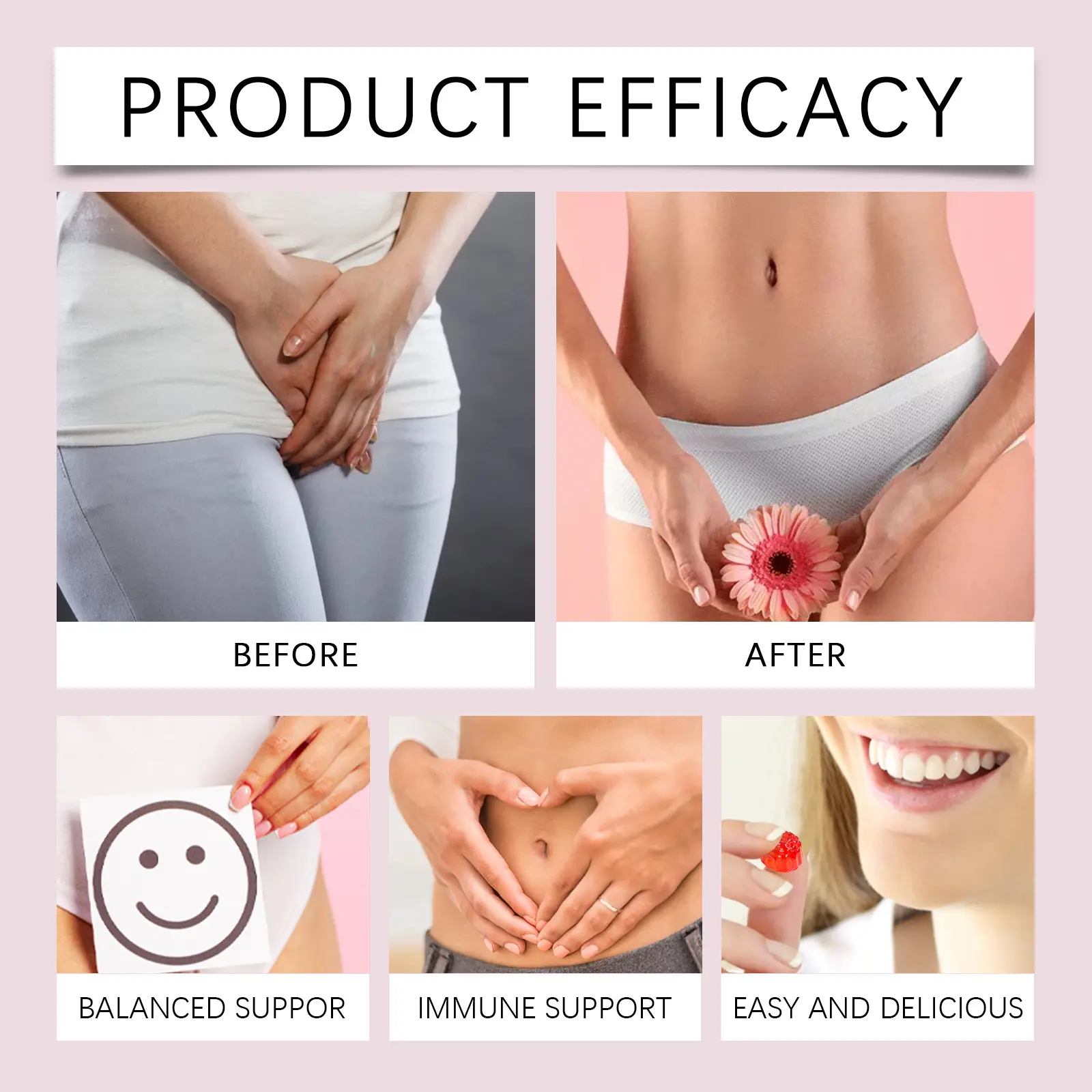 Women's pH Balance Gummy Supplement - Wellness Formula 15 googeer women ph balance gummy GO I02 0221 01 5072