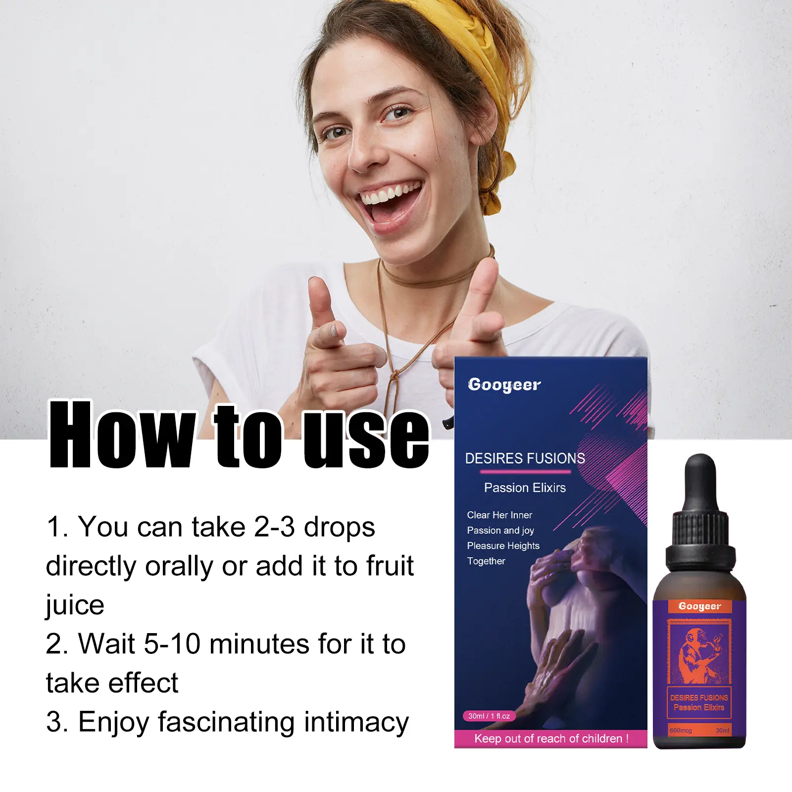 Women's Secret Herbal Drops - Natural Wellness Supplement 10 googeer women secret drops vitality GOH02 A019 30 VT1 4287
