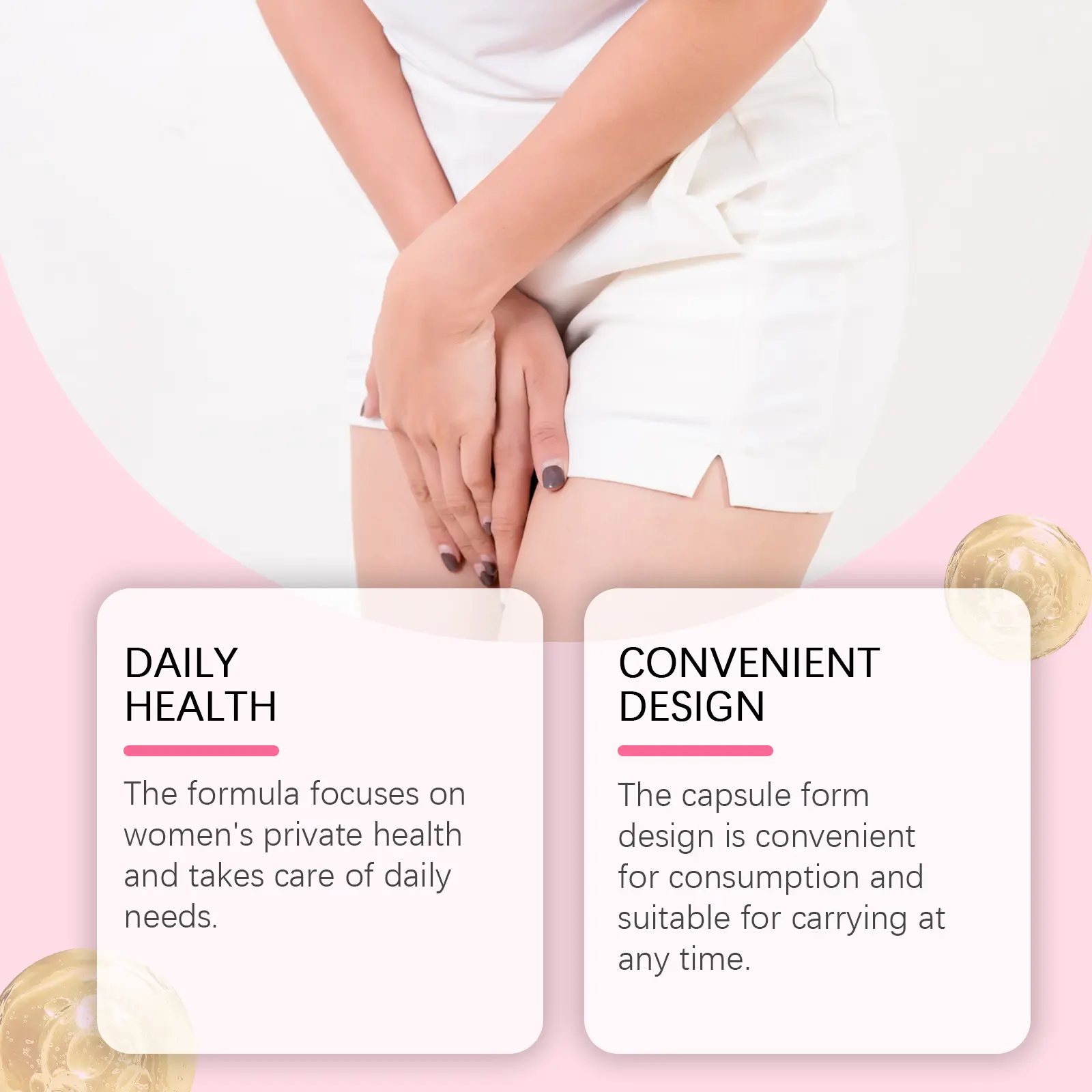 Women's Vaginal Health Supplement Capsules with Vitamin C 12 googeer women vaginal health capsule GO I02 0218 01 4766