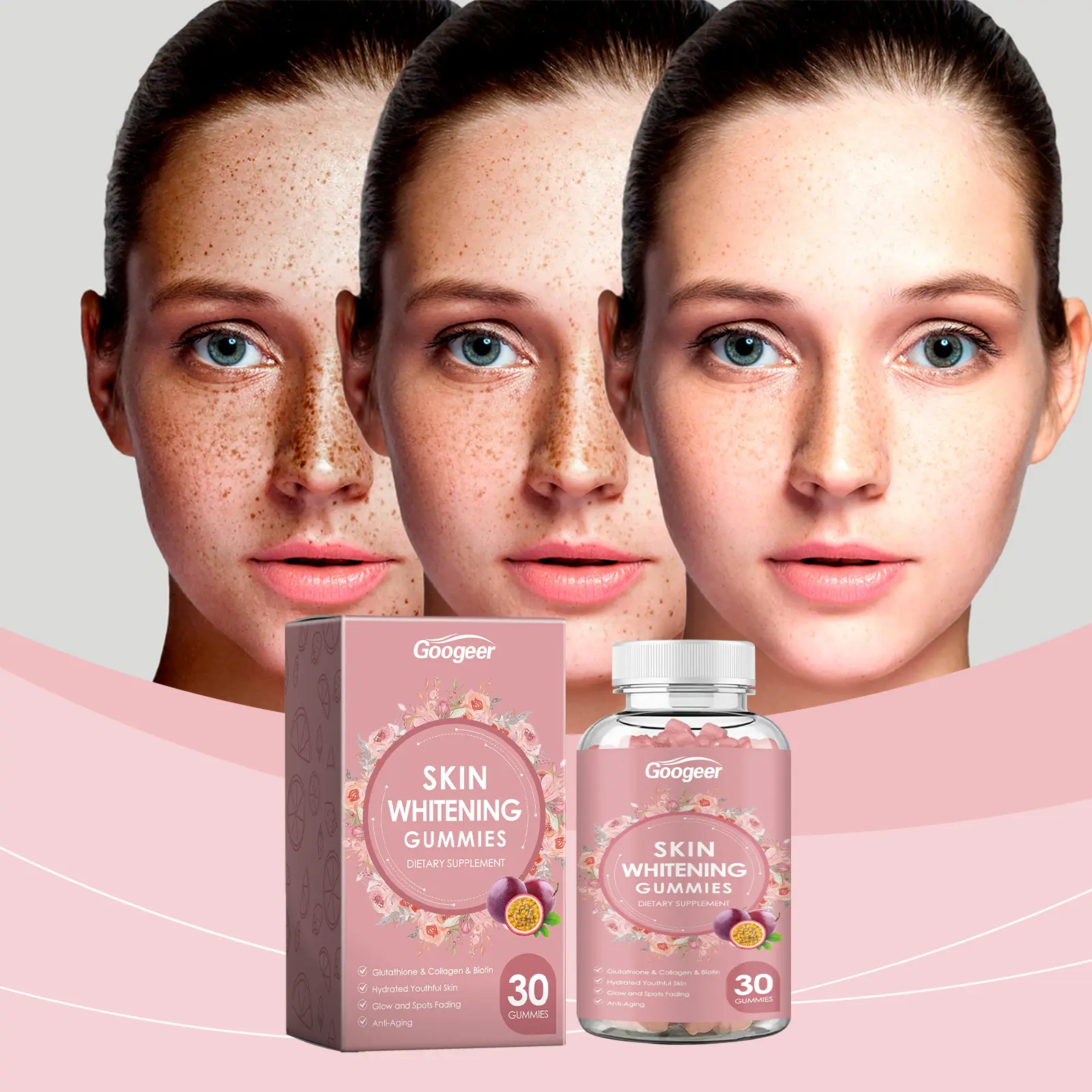 Glutathione Gummy for Skin Brightening with Vitamin C - Googeer 8 hoexe exquisite powder crystal clavicle necklace GO A06 0004 01 451